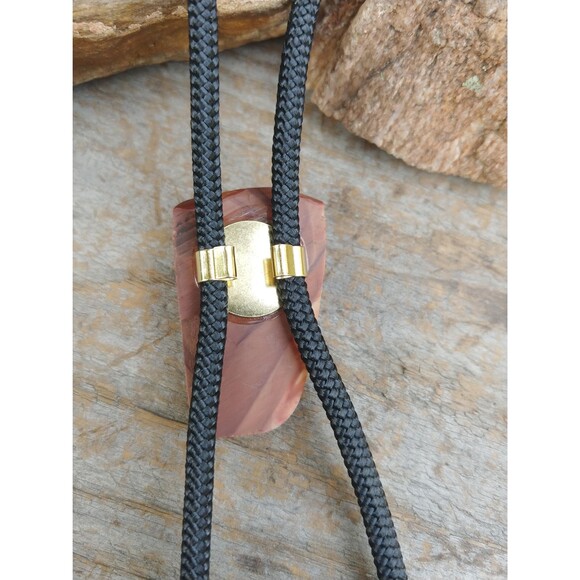 Handcrafted Brown Stone Bolo Tie - Picture 4 of 10